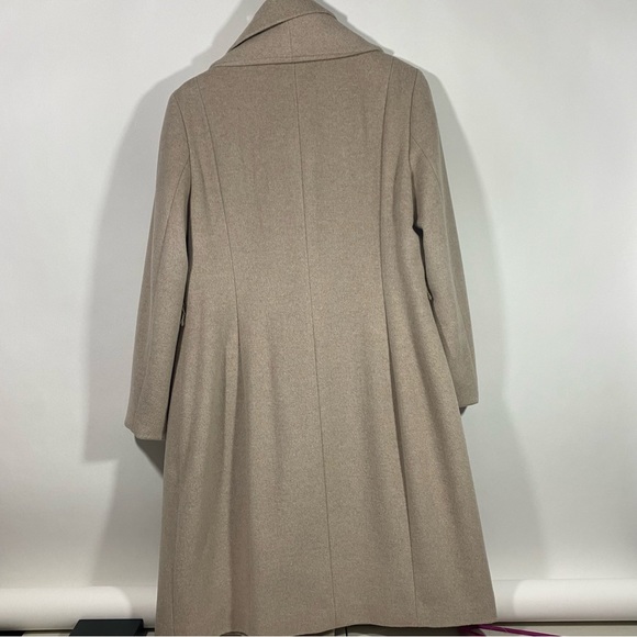 Cole Haan Slick Wrap Coat wool blend size 14 bone color - Picture 7 of 10